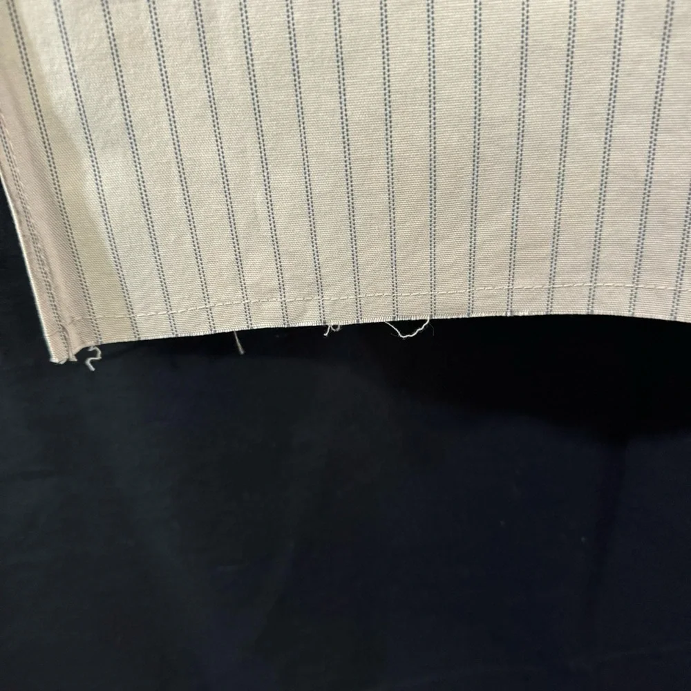 NWT ZARA Beige Vertical Striped Skirt with Single Pocket Double Side Slit Skirt - Picture 6 of 13